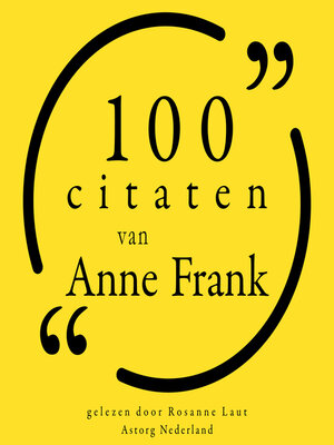 cover image of 100 citaten van Anne Frank